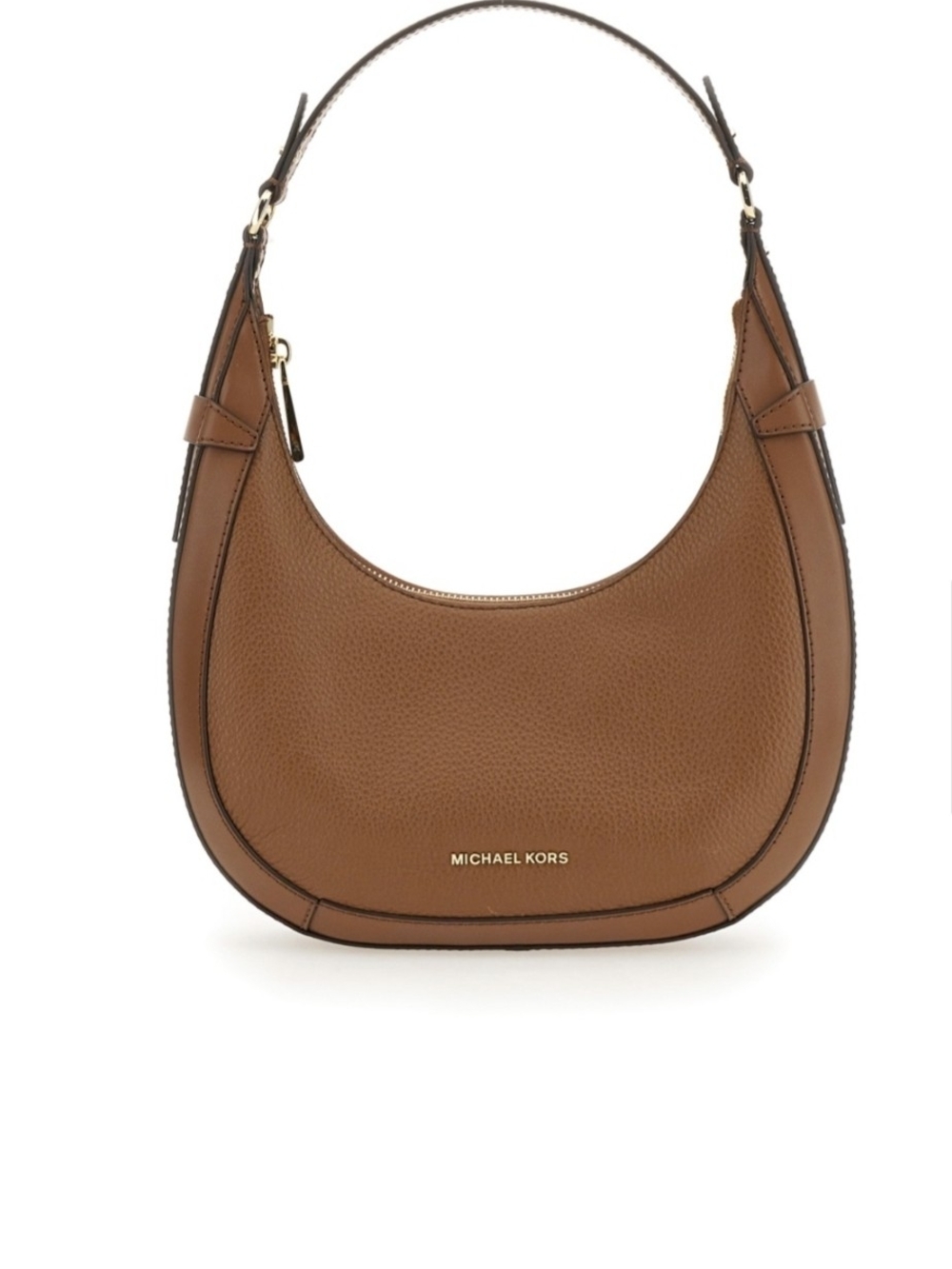 Michael Kors Preston Small Brown Leather Shoulder Bag Gold Hardware NWT